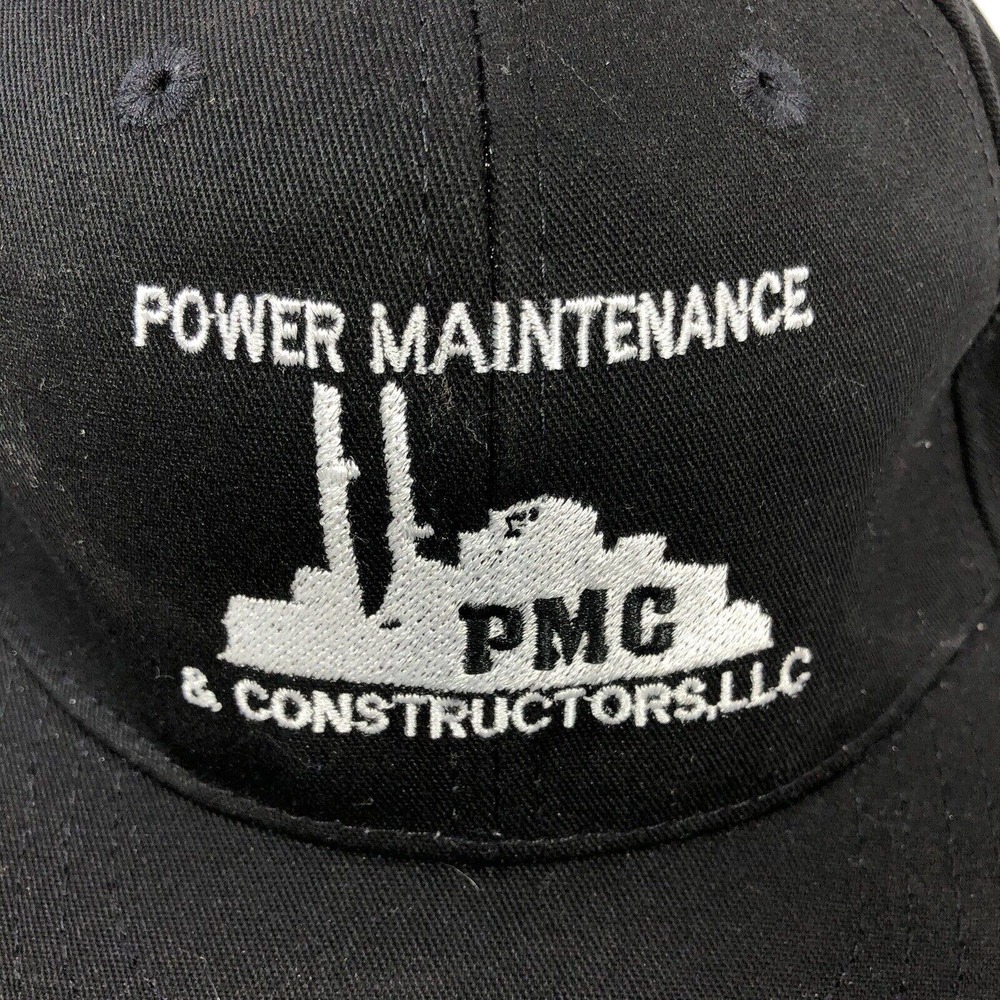POWER MAINTENANCE CONSTRUCTORS PMC HAT CAP USA MADE BLACK ADJUSTABLE ONE SIZE - Picture 5 of 13